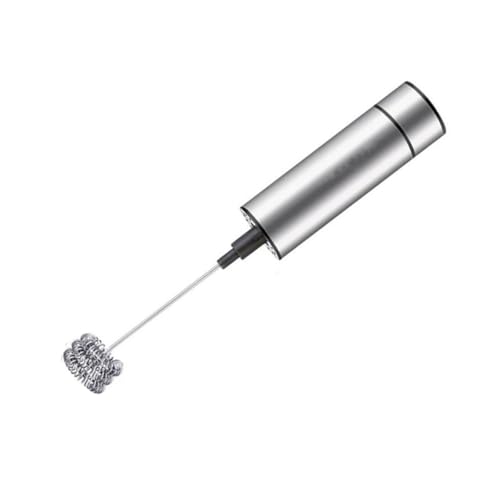 Toyvian Espumador Eléctrico de Leche de Acero Inoxidable Cabeza Batidora de Tres Capas, Mezclador de Café de Mano sin Batería, Ligero y Apto para Cafeterías y Uso en Cocina Doméstica