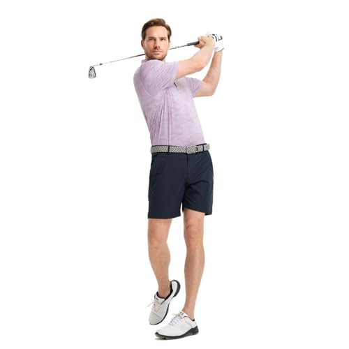 Rouen Polo Shirts for Men Moisture Wicking Quick Dry Lightweight Jacquard Performance Polo Shirts Casual Collared Golf Shirts2