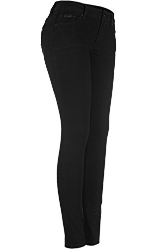 BodiLove Women's Comfort Stretch 5 Pocket Skinny Jeans Black 133