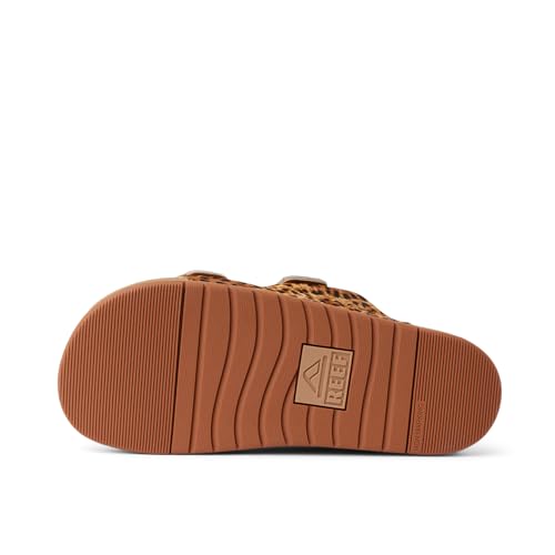 Image of REEF Ojai Two Bar Women's Fashion Slide Sandal, Premium Leather, Soft Cushion Footbed