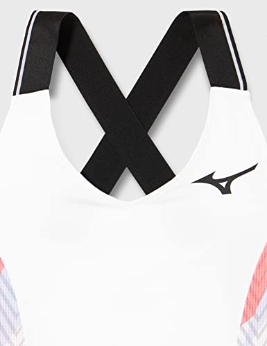 Mizuno Stampato Abito da Tennis, Bianco, XL Donna
