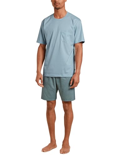Calida Herren Relax Imprint Pyjamaset, Tempest Blue, 50