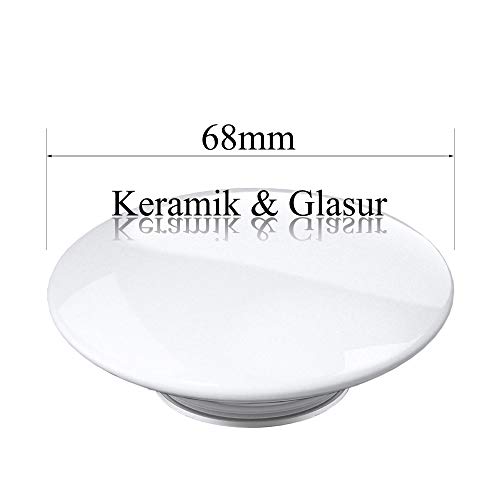 Preisvergleich Produktbild Keramik Deckel Ablaufgarnitur Waschbecken Pop Up Ablaufventil Waschtisch Ablauf PO04