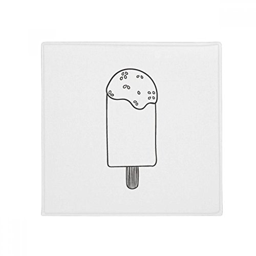 Cadeau tapis de sol 80cm crème glacée sésame noir carré - 2