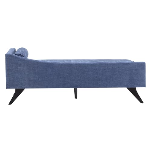Christopher Knight Home Cagle Upholstered Loveseat Sofa with Splayed Legs, Birch Wood Frame Lounge Chair, Living Room Chaise Lounge Chair Indoor, Soft Lounge Sofa with Rolled Accent Pillow, Navy Blue by Christopher Knight Home - Used condition - Image 7