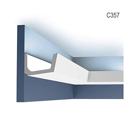 Cornisa Orac Decor C357 perfil difusor de luz indirecta para techos modernos 4