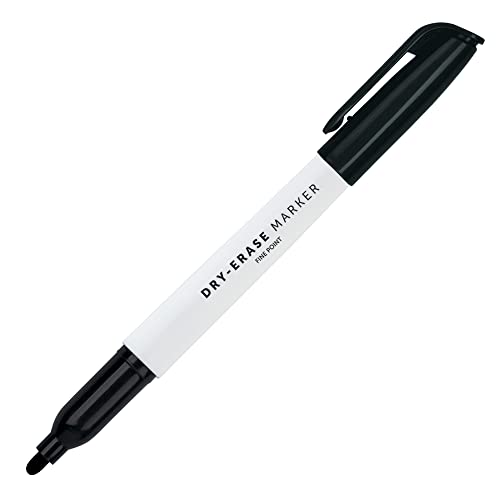 Office Depot® Brand Low-Odor Pen-Style Dry-Erase Markers, Fine Point, 100% Recycled, Black Ink, Pack Of 12 - Thumbnail 4