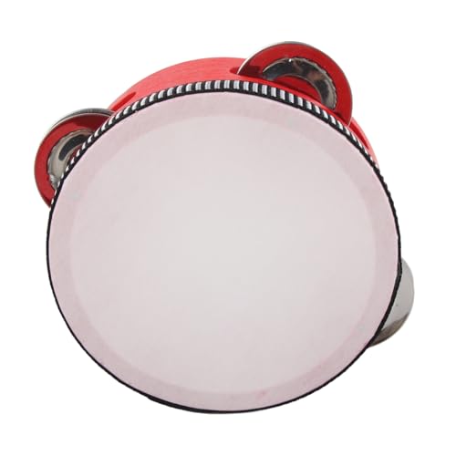 Tambor de Percussão, Pandeiro de Madeira Multiuso Sem Deformação Fácil de Tocar Estrutura Firme e Le