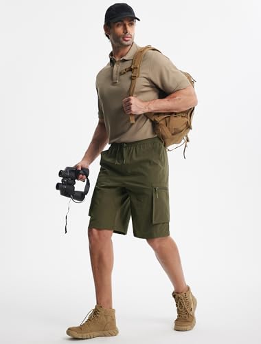 Image of Libin Men's Shorts Casual All Day Comfy Quick Dry Lightweight Cargo Hiking Shorts Breathable Outdoor Sports Travel