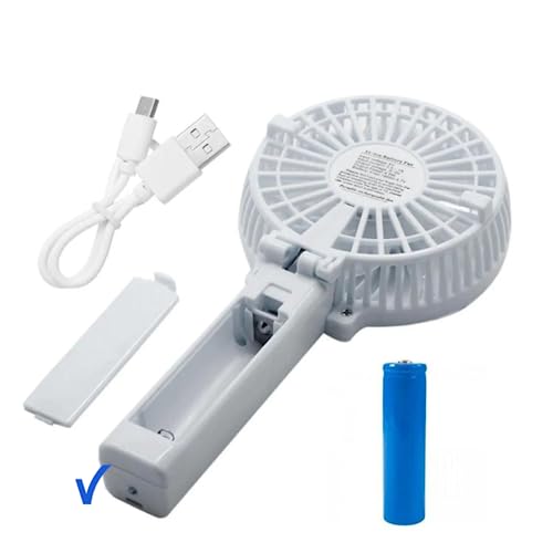 Ventilador Portátil de Mão Recarregável USB Maquiagem com Base