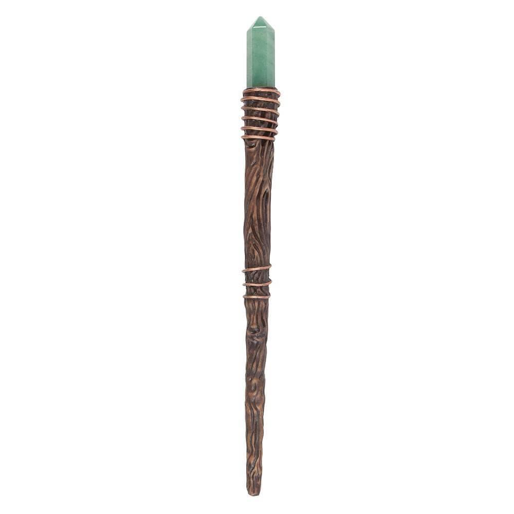 Something Different Abundance Green Aventurine Wand (One Size) (Brown/Green)