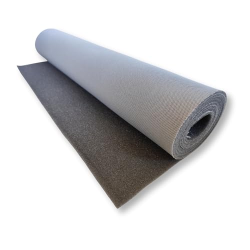 TAPHICEROS Dachhimmel Stoff, 300 x 180 cm, Hell Grau, Meterware Textil Innenraumverkleidung Autostoff Reparatur Autohimmelstoff, Autohimmel, Bezugsstoff Polster, Auto Caravan Boot Wohnmobil DIY