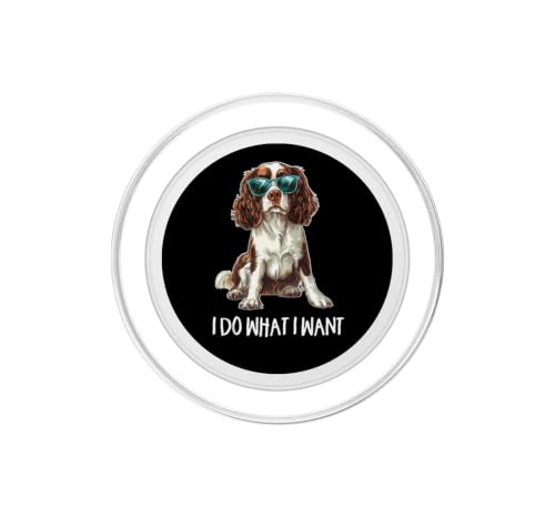 Mens Womens Kids Funny I Do What I Want Springer Spaniel PopSockets PopGrip pour MagSafe – vue 2