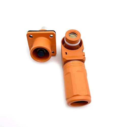 Conector para batería 120A 25mm² naranja ángulo recto miniatura 6