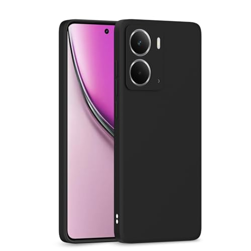 Image of Outlouders Back Cover for Realme P3 5G | Camera Protection | Durable Soft Matte Silicone Bumper Case (Black)