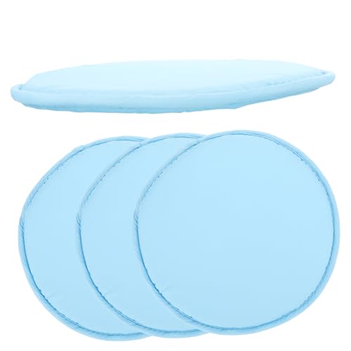 Toyvian 4個 ポータブル丸型クッションパッド 軽量折りたたみ式ピクニック座団 家用屋外キャンプ用 快適携帯便利