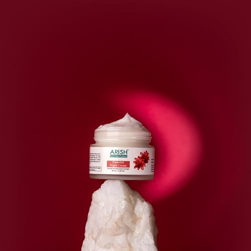 Image of ARISH BIO-NATURAL Essential Night Cream with Almond Oil, Ginseng & Sandalwood | Overnight Hydration & Skin Repair | Restores Glow While You Sleep | 50ml