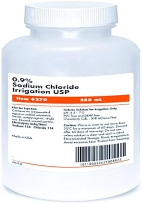 Generic NA 250ml (8.5 fl oz) Sterile Saline Solution