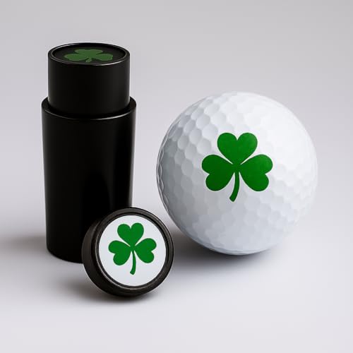TRUE HEALTH Golf Ball Stamp – Permanent Waterproof Ink Marker | Personalise Golf Balls for Golfers | Reusable & Easy to Apply (Irish Shamrock)