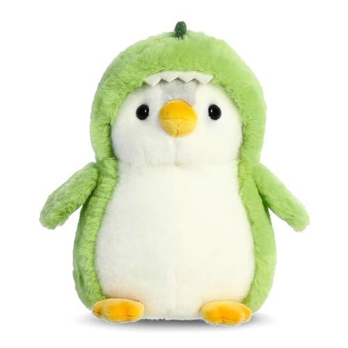Wishstar Kuscheltier Pinguin Plüschtier für Mädchen - Stofftier Schmusetier zum Kuscheln & Spielen - Grüner Dinosaurier Pinguin, 20cm