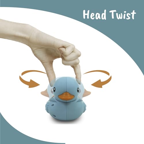 Image of Genie's Toy Bus Musical Learning Duck - Blue Color I Interactive Educational Toy with Lights and Sound I Fun Educational Learning Toys & Games I Portable Travel Art Toy for 4+ Months Kids