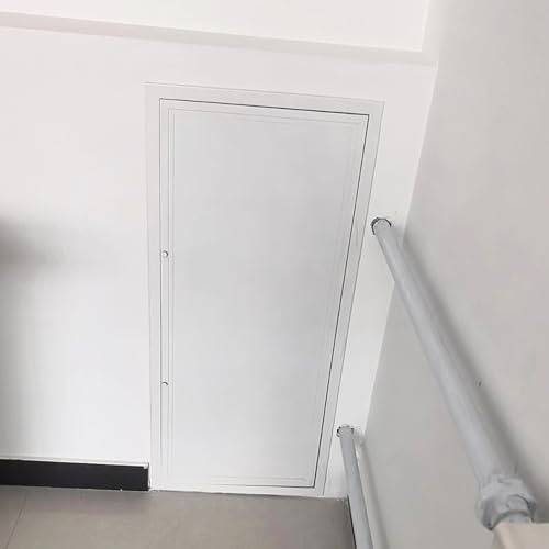 Puerta de acceso para espacio interior con panel de registro de fontanería y cerradura de pared 2
