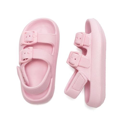 Image of FUNKYMONKEY Pillow Slippers for Boys and Girls Adjustable Double Buckle Unisex-Child EVA Flat Sandals