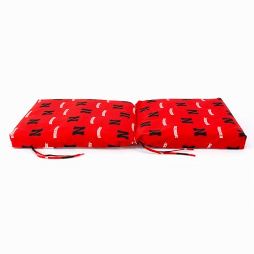 Image of College Covers Everything Comfy Nebraska Cornhuskers 2pc Chair Cushion