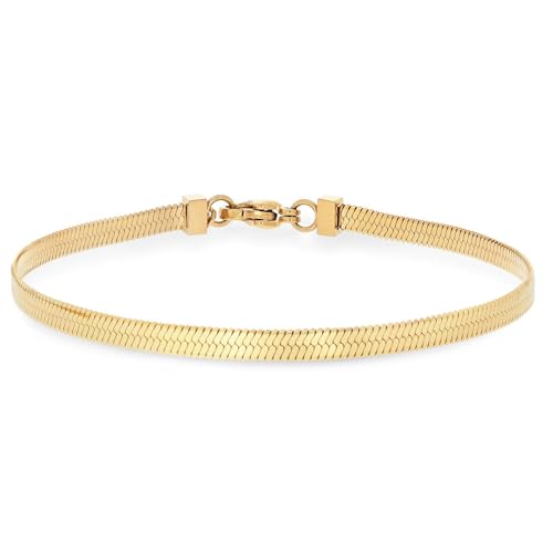 Hey Harper Gold Bracelet For Women Trendy - 14K Gold Dainty Bracelet - Waterproof Sweatproof Non Tarnish Jewelry Gift for Women and For Everyday