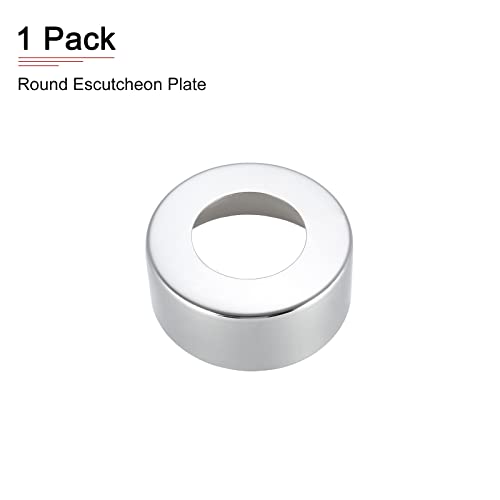 DTGN 60x25mm(DxT) Runde Wappen Platte - Gut für Bad Küche 33mm Durchmesser Leitung - 201 Edelstahl Wasser Leitung Abdeckung - Silber Ton