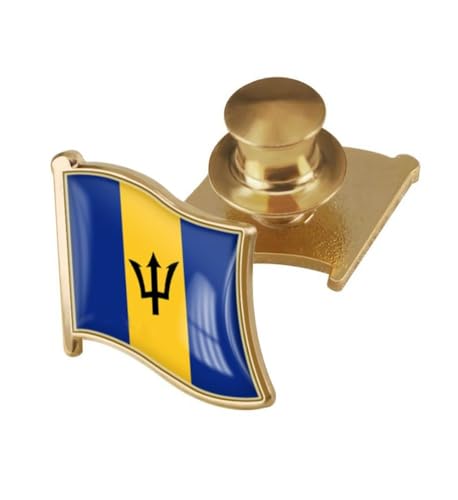 Image of vmcoatdu Country Flag Backs Locking Pin Keepers Locking Clasp Pin Badge International Travel Brooch Metal Alloy Souvenir Pin 0.75x0.7 Inch Small Pin