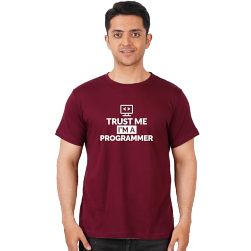 Image of DUDEME Trust Me I'm a Programmer Half Sleeve 100% Cotton 180 GSM T-Shirt