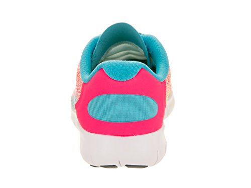 Nike Kids Free RN 2017 (GS) White/Metallic Silver Running Shoe 6 Kids US4