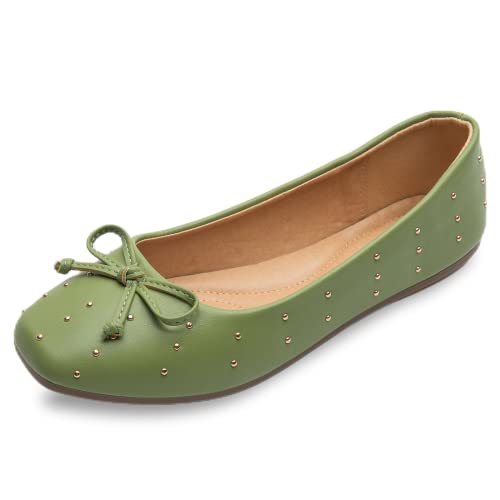 Sixth Street Womens Casual Comfortable and Lightweight Ballerina Ballet Flats-Green-(Size-38) (B0B7ZD25FD) Amazon Price History, Amazon Price Tracker