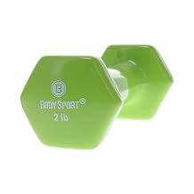 Body Sport Vinyl Coated Dumbbell Hand Weight Exercise & Fitness Dumbbell for Home Gym Equipment Workouts Strength Training for Men & Women