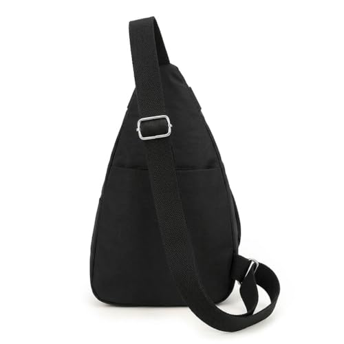 Image of WildHorn Nylon Sling Bag for Men & Women | Lightweight Crossbody Chest Bag with Adjustable Strap | Compact Travel & Daily Use Shoulder Backpack