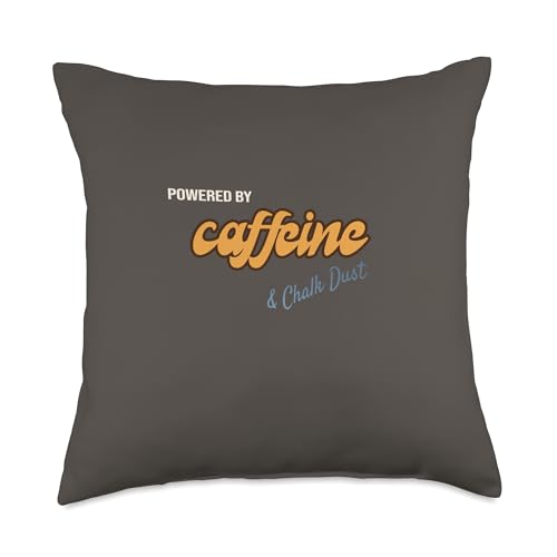 Powered by Caffeine and Chalk Dust - Funny Bouldering Gift Throw Pillow