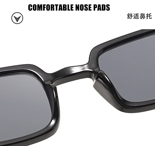 UV400 Men Women Leopard Blue Sunglasses Retro Rivets Decoration Gradient Shades Fashion Square Earwear3