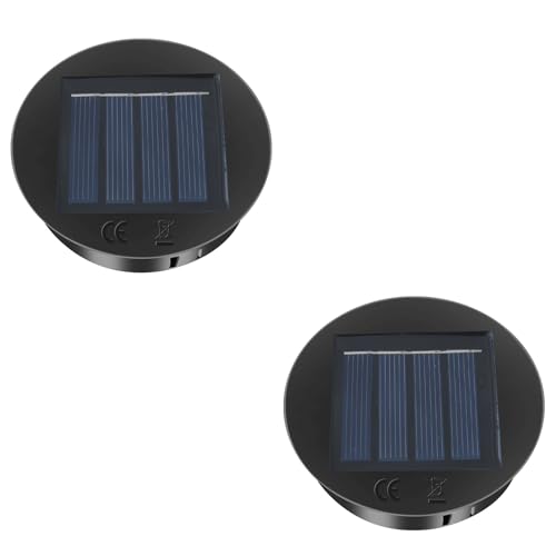 CNMTCCO Luces solares de repuesto, 2 unidades, 8 cm, 1,2 V, 600 mAh, panel solar LED para farolillos colgantes exteriores, IP44, resistente al agua, reemplazo de bombilla solar, para decoración de