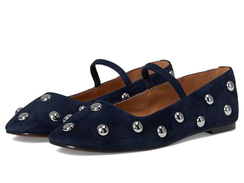 Madewell Women's Greta Elastic Mary Jane-Dome Stud Flat