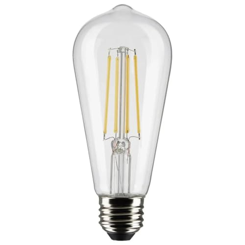 Satco 8 Watt ST19 LED Clear Vintage Style Light Bulbs, 6 Pack by Satco - Used condition - US$24.99