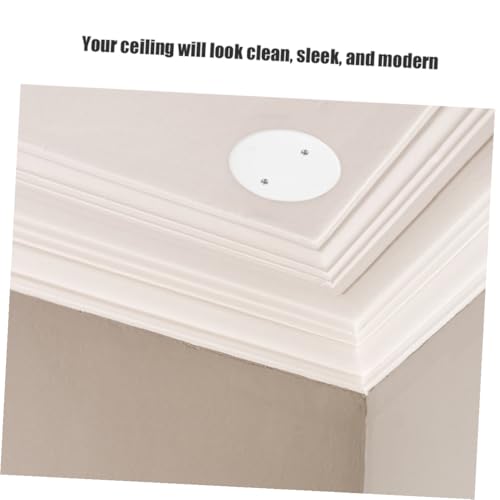 Fils électriques apparents ? Cache plafond octogonal blanc de recouvrement rapide - 3