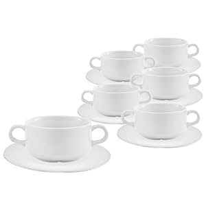 Van Well Trend Geschirrset 12-teilig aus Porzellan, weißes Tafelservice, spülmaschinen- und mikrowellengeeignet