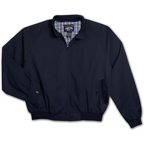 Falcon Bay Regular and Big and Tall Classic Barracuda Lightweight Casual Jacket in Navy or Tan to 10X Big and 6X Tall, 3X Tall Navy Cover