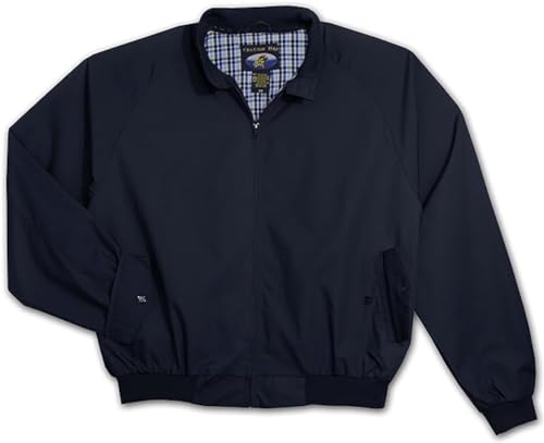 Image of Falcon Bay Regular and Big and Tall Classic Barracuda Lightweight Casual Jacket in Navy or Tan to 10X Big and 6X Tall