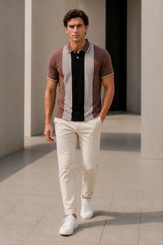 Image of GODFREY Half Cotton Polo T Shirt for Man with Pocket - Regular Fit Mens Collar Tshirt