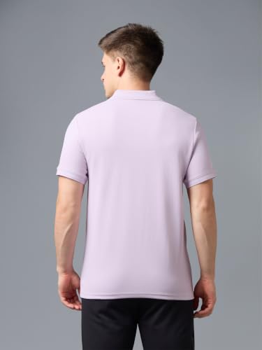 Image of TECHNOSPORT Men's Regular Fit Half Sleeve Polo T-Shirt with Collar, ELASTO Plus Quick Dry Moisture Wicking Polo Tee for Gym Sports Golf and Casual Wear