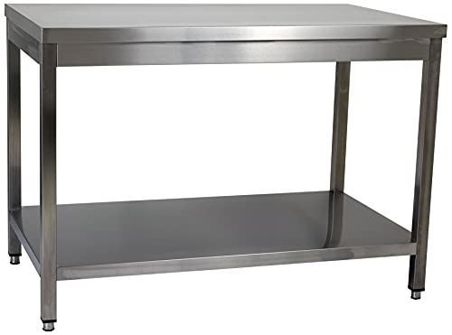 Saro Edelstahltisch zerlegbar, mit Unterblatt - 700 mm Tiefe, 1200mm
