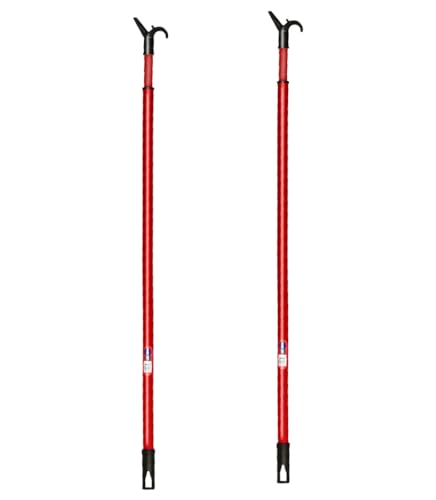 Maury's Set 2 Aste Prendiabiti Telescopica Allungabile Da 82 cm a 152 cm Manico Appendiabiti per Armadio Guardaroba