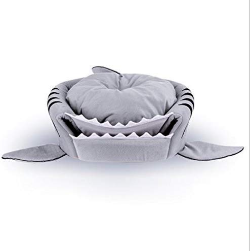 Filz Hai Katzenhöhle Katzen Kuschelhöhle Hundebett Haustier Katzenbett Hundesofa Katzensofa (42cm, Grau)